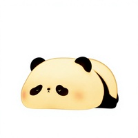 Lampe de chevet en silicone Panda Pat, best-seller transfrontalier, activée par la voix, batterie intégrée, sac cadeau, lumière d'ambiance