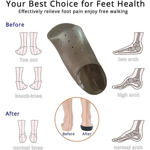 Penopang lengkung setengah sol Tpe Orthotics untuk kaki datar pereda nyeri sol TPE 3/4 - Product Image 4