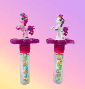 Palo de burbujas de caballo ligero giratorio, juego de plástico novedoso para niños y niñas, juguetes de caramelo para niños, Dulces De Juguete - Product Image 6