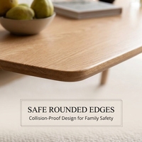 Table basse gigogne en bois de chêne massif naturel, design moderne à 2 niveaux pour salon et chambre, montage facile