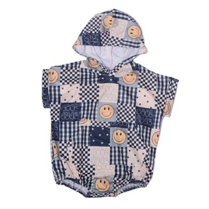 GA-28 Vente en gros Combinaison à capuche pour bébé fille, automne, boutons pression, manches courtes, polyester/coton biologique, style Europe & Amérique - Product Image 3