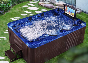 Tubo caliente para 6 personas Spa al aire libre bañera de hidromasaje portátil Bañera de hidromasaje Spa Exterior Climatizado Con Piscina Profunda En El jardin - Product Image 2