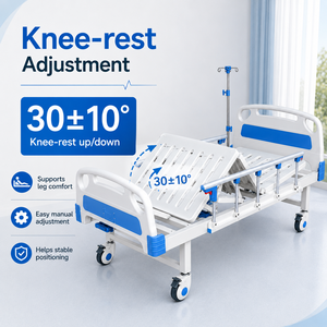 Cama de Hospital Manual a Precio Económico <span class=keywords><strong>para</strong></span> Sala de Hospital, con Soporte <span class=keywords><strong>para</strong></span> Suero y Barandillas Laterales Desmontables - Product Image 4
