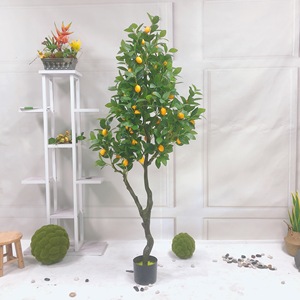 Supermercado Hotel Decoración Artificial Limón Bonsai Planta Plástico Planta En Maceta - Product Image 3