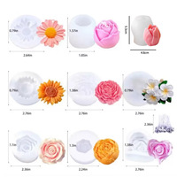 Grenzüberschreitende Vielfalt Blumen-Aromatherapie-Kerzen Silikon-Gel-Form DIY Blumen-Backform Dekorative Form Grenzüberschreitende Großhandelsware