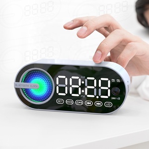 Đồng Hồ Để Bàn Gương Với Loa BT Đồng Hồ Báo Thức Radio FM Để Bàn Đèn LED Kỹ Thuật Số Nhiều Màu Lịch Điện Tử 2023 - Product Image 5