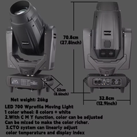 Projecteur LED mobile 700W 3-en-1 Sharpy (Beam, Spot, Wash) avec CMY CTO pour DJ, concerts et scènes
