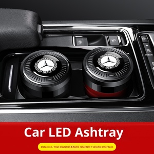 Posacenere Moderno YFL con Portabicchieri, Copri-Sigarette Speciale per <span class=keywords><strong>Mercedes</strong></span>-Benz Classe C/E/S E300L/C260L/GLE/<span class=keywords><strong>GLC</strong></span>/GLA, Posacenere in Ceramica per Auto - Product Image 5