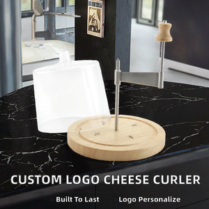 Trancheuse à <span class=keywords><strong>fromage</strong></span> en acier inoxydable écologique la plus vendue avec planche en bois de chêne et boucleur à chocolat - Product Image 2