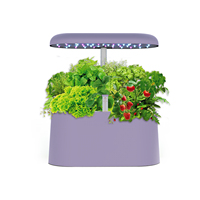 Système hydroponique domestique Macaron Colors de taille compacte, mini jardin intelligent pour la culture hydroponique intérieure