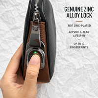 Sac à main avec serrure à empreintes digitales personnalisée, déverrouillage par application Bluetooth, serrure intelligente en alliage de zinc, pochette de rangement portable pour voyage