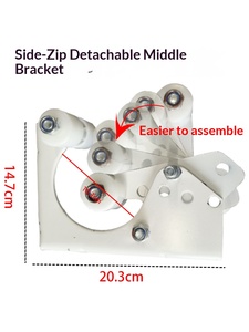 Buitenzonwering van aluminium, wit, handmatig, kleur verstelbaar, 10 inch, binnen/buiten zonwering met reserveonderdelen - Product Image 3