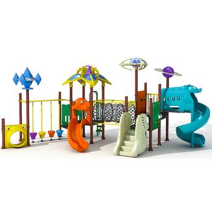 Extérieur enfants jardin parc arrière-cour stand bébé jouets tube manèges balançoire ensemble jouer sol playhouse toboggan en plastique - Product Image 5