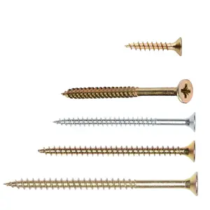 Cheap price yellow zinc wood chipboard screw with torx drive double countersunk head