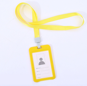 カスタムロゴプリントデザインビジネススクール活动プラスチックカラフルなセットカードホルダーストラップストラップ付きIdホルダー - Product Image 2