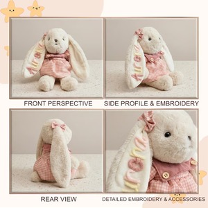 Peluche personnalisée avec le nom <span class=keywords><strong>Annie</strong></span> Rabbit, brodée, pour enfants de 14 ans et plus, 11-30 cm, unisexe, compagnon de confort, ETSY - Product Image 4