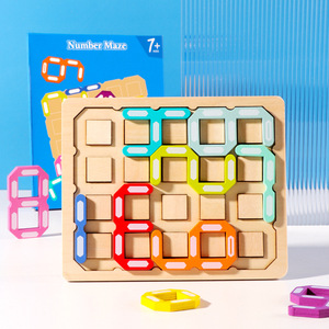 Prix du fabricant Labyrinthe numérique pour enfants Jouet éducatif en bois pour aider à la reconnaissance des formes de couleurs pour l'éducation - Product Image 1