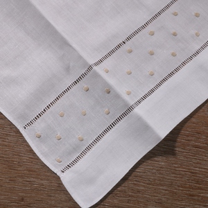 TL041 ricamabile stampabile matrimonio natale decorazione14 "x22" ricamo punti bianco cotone ramiè scaletta <span class=keywords><strong>asciugamani</strong></span> cuciti - Product Image 2
