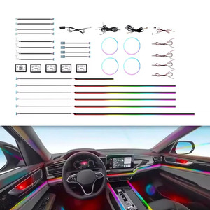Oem/ODM chấp nhận RGB năng động giao hưởng xe nội thất ánh sáng 18 / 22 trong 1 môi trường xung quanh bầu không khí dẫn ánh sáng Kit cho xe trang trí - Product Image 1