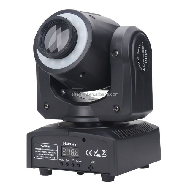 30W Mini Moving Head Light with DMX512 12 Channels 30W White LED Auto Sound-Activated Master-Slave Modes for Indoor Stage Events