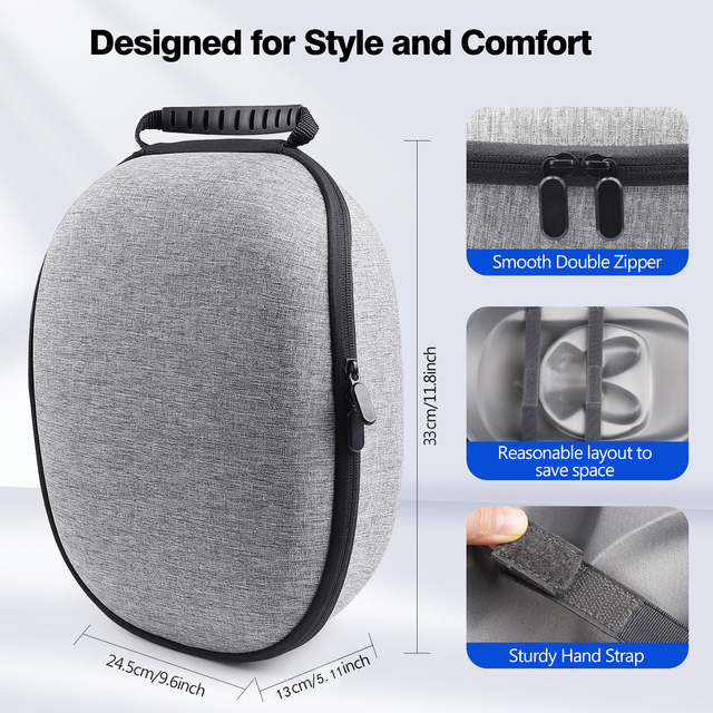 Gaming Accessories Compatible with Meta Quest 3 VR Replacement Accessory Set, Including Head Strap and Protective case