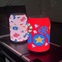 258x393mm Mini kreatif penuh warna dapat Led layar iklan Digital tanda dapat dipimpin tampilan untuk botol bir minuman