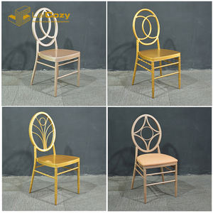 Sillas de Comedor Apilables al por Mayor, Patas Doradas, Metal, Hierro, Silla Dorada, Hotel, Iglesia, Exterior, Boda, Sillas Chiavari - Product Image 5