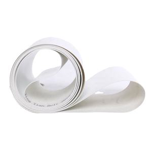 Nastro Trasportatore in PU a 2 Strati Bianco Resistente all'Olio per Alimenti, Larghezza 130mm, -10~80°C per Impastatrici - Product Image 1