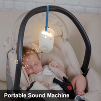 Machine à berceuses rechargeable avec veilleuse et vibrations, aide au sommeil, haut-parleur à bruit blanc
