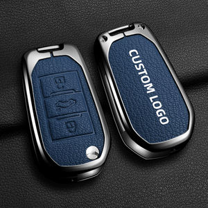 Étui de protection pour clé de voiture en alliage de zinc et cuir pour Citroën <span class=keywords><strong>C3</strong></span>-XR C4 <span class=keywords><strong>AIRCROSS</strong></span> C5 <span class=keywords><strong>AIRCROSS</strong></span> Elysee, accessoires de protection pour clé de voiture - Product Image 5