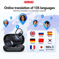 Casque sans fil Bluetooth Lenovo ERAZER XF60 AI 165, écouteurs de type crochet d'oreille OWS, réduction intelligente du bruit, pour des appels de haute qualité