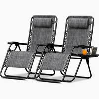 Chaise longue d'extérieur moderne à cadre en fer, légère, pliable, réglable, zéro gravité, pour chambre à coucher – Meilleure vente