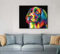 Kit de peinture par numéros personnalisé, peinture acrylique animale, toile imperméable écologique, décoration murale DIY pour la maison, cadeau 40x50cm