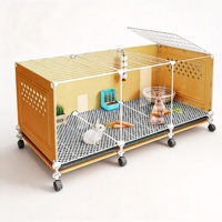 Cage à lapins d'intérieur en fer avec plateau et ventilation pour l'élevage de plusieurs lapins - Vente en gros