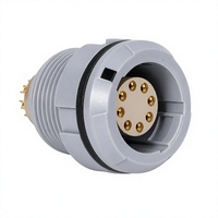 Connecteur circulaire Push-Pull série P BEXKOM, 8 broches, prise droite, laiton plaqué or, boîtier PC, qualité médicale, faible coût