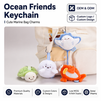 Peluche personnalisée animaux marins, cadeau promotionnel, fabrication directe usine, développement de projets de porte-clés sur mesure, commande en gros, réponse rapide B2B