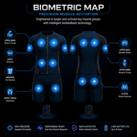 Stimulateur Musculaire Bioélectronique EMS, Ensemble de Musculation pour Entraînement Physique Unisexe, Tonificateur Musculaire