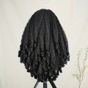 Perruque sans colle 15A en cheveux vierges, densité 250%, texture raide crépue avec pointes bouclées en spirale, perruque frontale en dentelle HD 13*4, style afro bouclé, en cheveux humains - Product Image 6