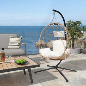 Uplion appeso uovo sedia con supporto per interni sedia oscillante esterno amaca uovo sedia con cuscino per Patio, camera da letto, giardino - Product Image 1