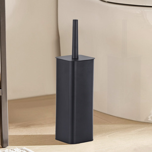 Portaescobillas para inodoro Acero inoxidable 201/Acero laminado en frío + PP + TPR Portaescobillas cuadrado para limpieza de inodoro - Product Image 3