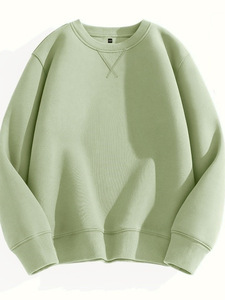 Veste Décontractée à Col Rond pour Homme, Couleur Unie, Surdimensionnée, Nouveau Style Américain, Printemps Automne - Product Image 2