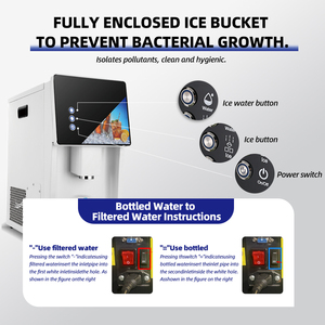 Hot Style 50KG/24h Fast <b>Ice</b> Making <b>Ice</b> Machine Auto Countertop Water Dispensing Chewable Nugget <b>Ice</b> <b>Maker</b> <b>Ice</b> Cube <b>Maker</b> Machine - Product Image 2