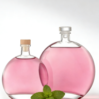 Bouteilles de vin en verre à goulot plat de 250 ml/500 ml en gros avec bouchon en liège, pour stockage de tequila et de vin, estampage à chaud, couleur personnalisée disponible