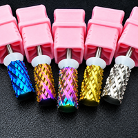 Têtes de ponçage pour ongles en carbure de tungstène de qualité supérieure, colorées, forme personnalisée, outils professionnels pour salon de manucure