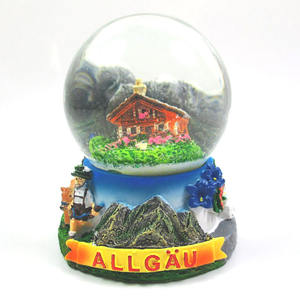 Ustom-imán de resina para nevera, regalo turístico de 45mm 65mm, globo de nieve - Product Image 4