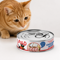 Friandises pour chats au poulet, sans céréales, riches en protéines, pour la santé de la peau et du pelage, en forme de bâtonnets crémeux et humides