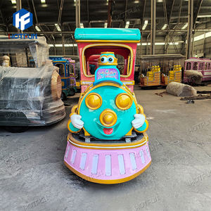 Juego de tren eléctrico sin rieles pequeño para niños HOTFUN-Construcción de acero para uso en centros comerciales y escuelas - Product Image 3