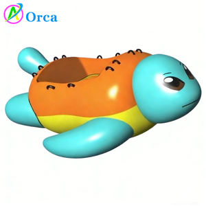 Bateau gonflable remorquable en forme de tortue, amusement aquatique estival, bateau disco pour <span class=keywords><strong>jet</strong></span> <span class=keywords><strong>ski</strong></span> et jeux aquatiques en plein air - Product Image 3
