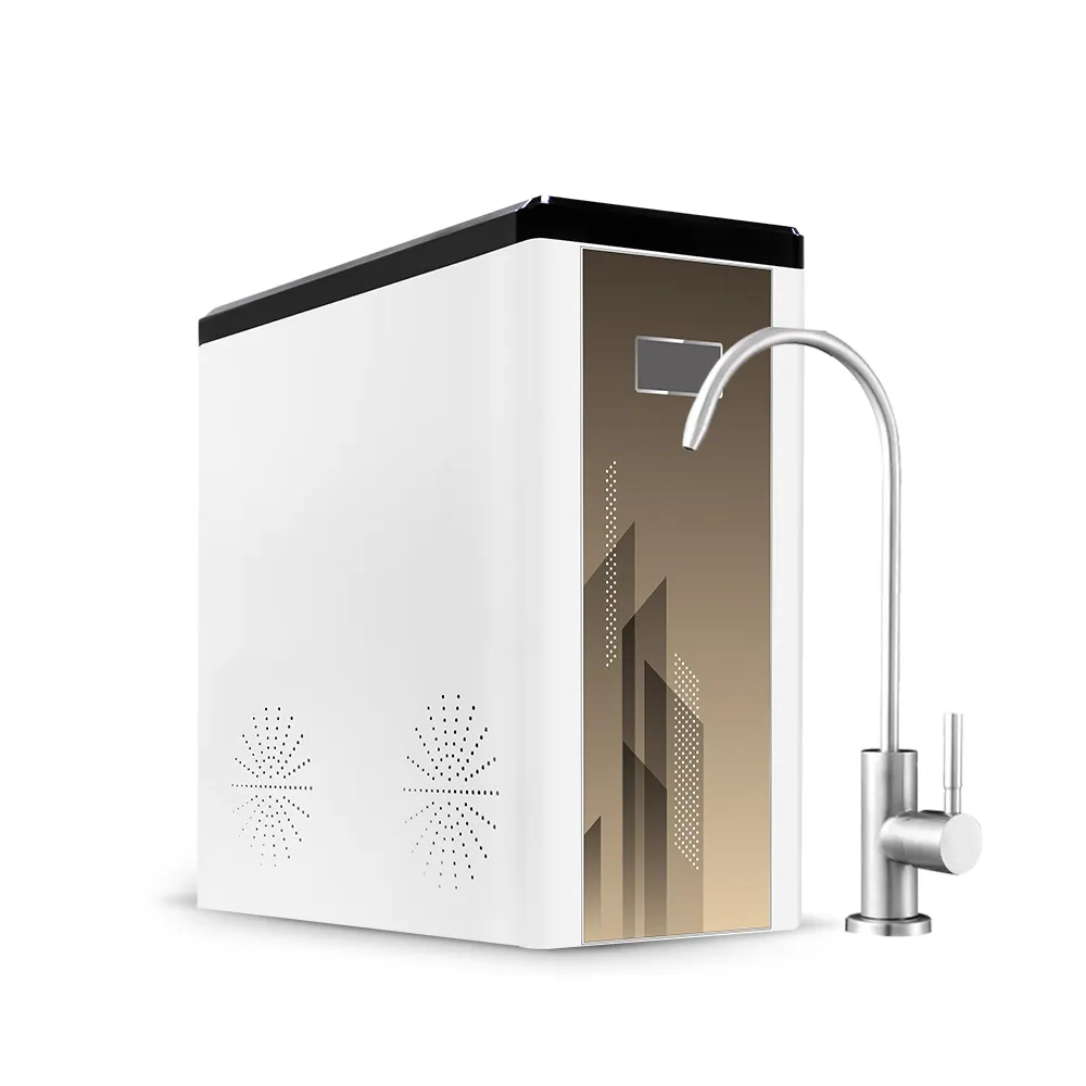 Système de purification d'eau compact par osmose inverse, 6 étapes, pour évier domestique