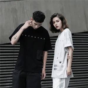 CATSSTAC regular 100 cotton customize couple apparel short sleeve round neck mens printing oversized tshirt